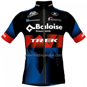 Set Fietsshirt + Korte Koersbroek 2022 Baloise-Trek Lions Blue Rood Zwart